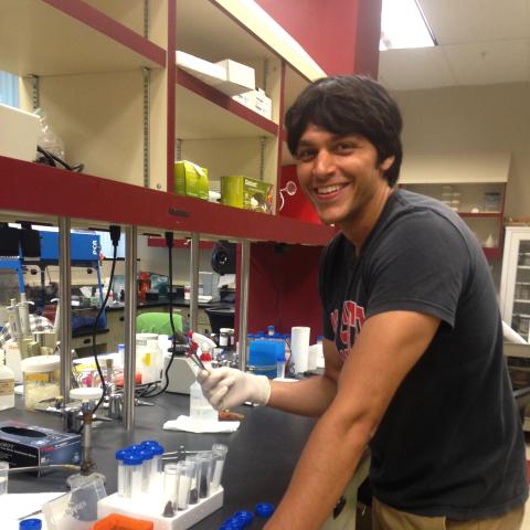 Alex Kumar in a laboratory.